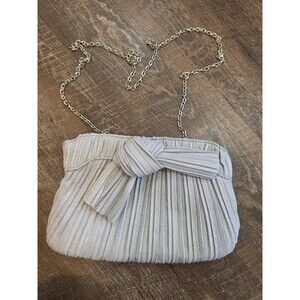 Urban Expressions Silver Bow Glitter Chain Strap Shoulder Bag Women Rectangle